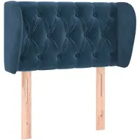 vidaXL Tête de lit avec oreilles bleu foncé 83x23x78/88 cm velours