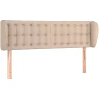 vidaXL Tête de lit avec oreilles Cappuccino-Brun 147x23x78/88 cm Similicuir