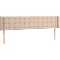 vidaXL Tête de lit avec oreilles cappuccino brun 203x16x78/88 cm similicuir