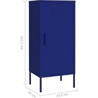vidaXL Armoire de rangement Bleu marine 42,5x35x101,5 cm Acier