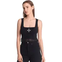 Vive maria Top Rockabilly de - Lace Vamp - Haut - XS - XXL - pour Femme - noir - Taille XXL