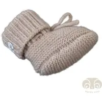 No Name 1 Chaussons pour Bébé Lodger Merino Wool Beige-0 - 6 maanden