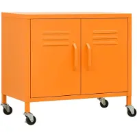 vidaXL Armoire de rangement Orange 60x35x56 cm Acier
