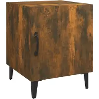 vidaXL Table de chevet Chêne fumé Bois d'ingénierie