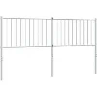 vidaXL Tête de lit de rechange en métal blanc 160 cm
