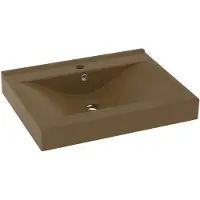 vidaXL Lavabo de luxe avec trou pour robinet Crème mat 60x46 cm Céramique