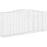 vidaXL Gabion avec arc surélevé 400x50x160/180 cm Fer galvanisé