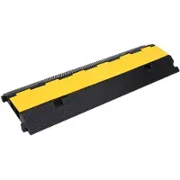 vidaXL Rampe de protection de câble avec 2 canaux 100 cm caoutchouc