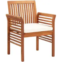 vidaXL Chaises de jardin avec coussins 8 pcs. Bois massif acacia