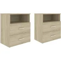 vidaXL Tables de chevet 2 pcs Chêne sonoma 50x32x60 cm