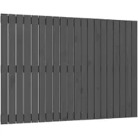 vidaXL Tête de lit murale Gris 127,5x3x90 cm Pin massif