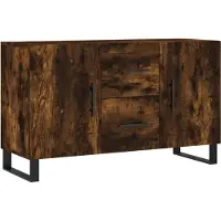 vidaXL Sideboard chêne fumé 100x36x60 cm bois composite