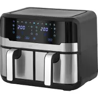Heinrichs HFR 8214, Friteuse, Noir, Argent