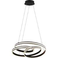 TRIO Lampe suspendue Nuria 60 cm noir