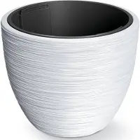 Prosperplast Furu Round Plant Pot 39x39x32cm Argenté 39 x 39 x 32 cm