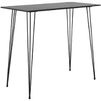 vidaXL Table de bar noire 120x60x105 cm