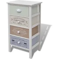 vidaXL Armoire de rangement en style français 4 tiroirs Bois