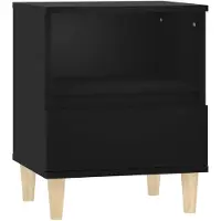 vidaXL Table de chevet Noir 40x35x50 cm