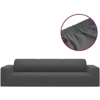 vidaXL Housse extensible canapé 4places Anthracite Jersey de polyester