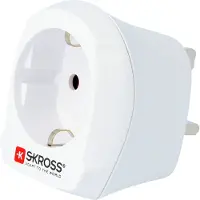 Skross Adaptateur pour prise d'alimentation Europe vers UK Blanc