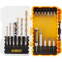 DeWalt Toughcase Jeu d'embouts pour perceuse à pierre 19 pièces DT70712QZ (4.00 mm, 5,5 mm, 5.0 mm, 6.0 mm, 7.0 mm, Ø 8.0 mm)