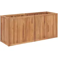 vidaXL Lit surélevé de jardin 150 x 50 x 70 cm teck massif