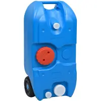 vidaXL Réservoir d'eau de camping avec roulettes 40 L bleu