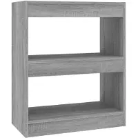 vidaXL Bibliothèque/Séparateur de pièce Sonoma gris 60x30x72 cm