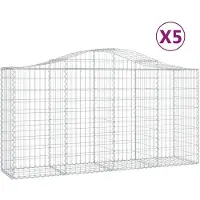 vidaXL Gabions 5 pcs voûtés 200x50x100/120 cm en fer