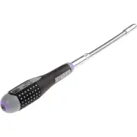 Bahco Ergo Flexible Shaft Socket Wrench Screwdriver With Rubber Grip 6 Mmx150 Mm Argenté