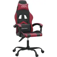 vidaXL Chaise de jeu noir et bordeaux similicuir
