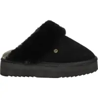 Warmbat Pantoufle 'Flurry Plateau' noir