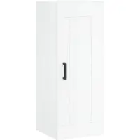 vidaXL Armoire murale blanc brillant 34,5x34x90 cm bois d'ingénierie