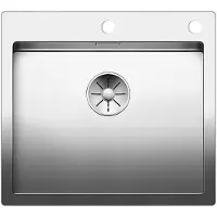 BLANCO CLARON 500-IF/A Evier à fond plat / Acier inoxydable / Excentrique