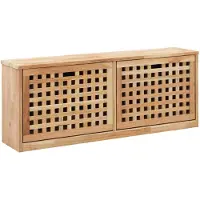 vidaXL Banc de rangement de chaussures 94x20x38cm Bois massif de noyer