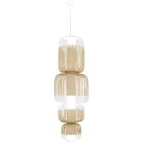 Forestier Bamboo suspension White | 4 lights