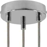 Creative Cables 3 trous Kit de rosace de plafond Chrome