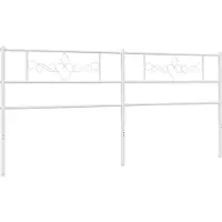 vidaXL Tête de lit de rechange en métal blanc 180 cm