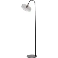 Light & Living Lampe de pied en verre Solna Noir