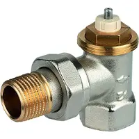 Resideo Corps de vanne thermostatique SX 1/2" nickelé, sans tête thermostatique, Thermostat, Argent
