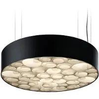 Lzf Spiro Medium Suspension Ivory White|Matt Black | Dimmable Dali