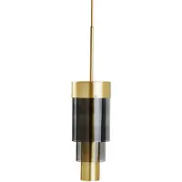 Ebb & Flow A-Spire Suspension Sanded Smokey Grey | Brass IP20 Ampoule Incluse