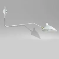 Serge Mouille 1 Lampe à Bras Courbe Rotatif White