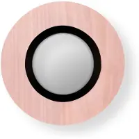 Lzf Applique circulaire à lentille Pale Rose | Black | Dimmable LED 0-10V