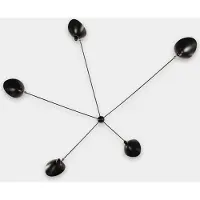 Serge Mouille “Spider” 5 Still Arms Sconce Lamp Black