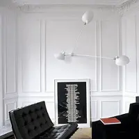 Serge Mouille “Spider” 3 Still Arms Sconce Lamp White
