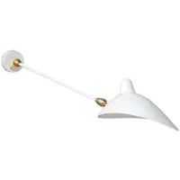 Serge Mouille Lampe d'applique 1 bras et 2 pivots White