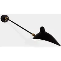 Serge Mouille Lampe d'applique 1 bras et 2 pivots Black