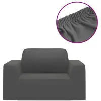 vidaXL Housse extensible de canapé Anthracite Jersey de polyester