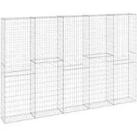 vidaXL Mur de gabions avec couverture Acier galvanisé 300x30x200 cm